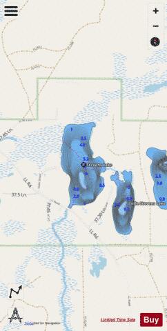 Stevens Lake depth contour Map - i-Boating App - Streets