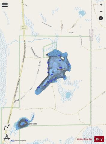 Dana Lake depth contour Map - i-Boating App - Streets