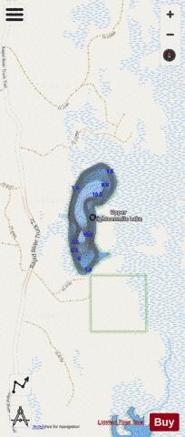 Upper Eighteenmile Lak depth contour Map - i-Boating App - Streets