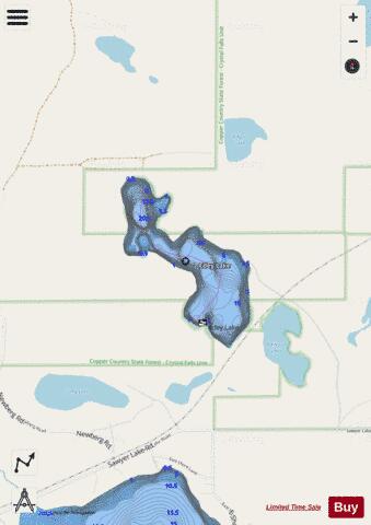Edey Lake depth contour Map - i-Boating App - Streets