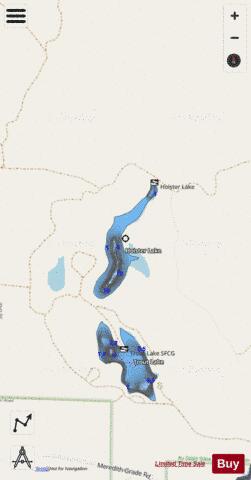 Hoister Lake depth contour Map - i-Boating App - Streets