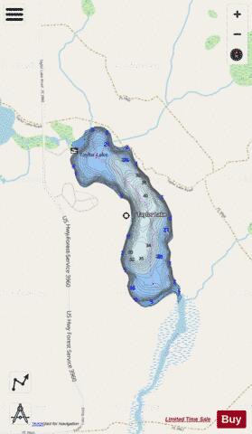 Taylor Lake depth contour Map - i-Boating App - Streets