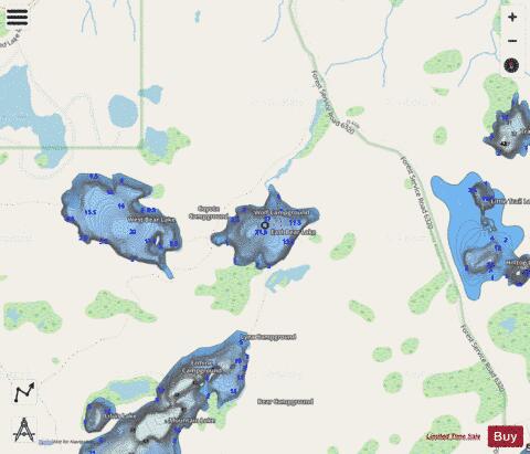 East Bear Lake depth contour Map - i-Boating App - Streets