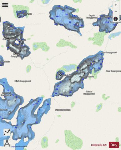 Liluis Lake depth contour Map - i-Boating App - Streets