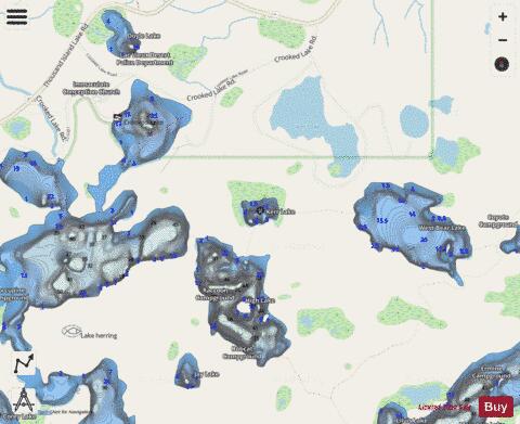 Kerr Lake depth contour Map - i-Boating App - Streets