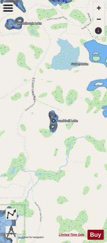 Dumbbell Lake depth contour Map - i-Boating App - Streets