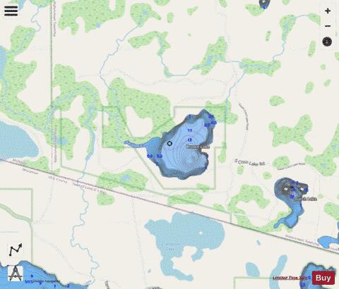 Brown Lake depth contour Map - i-Boating App - Streets