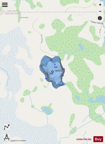 Crane Lake depth contour Map - i-Boating App - Streets