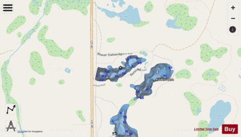 Beaver Station Lake depth contour Map - i-Boating App - Streets