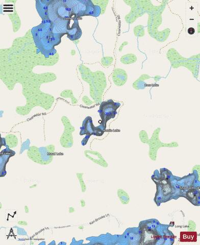 Hattie Lake depth contour Map - i-Boating App - Streets