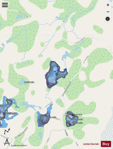 Holly Lake depth contour Map - i-Boating App - Streets