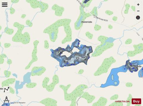 Gaylord Lake depth contour Map - i-Boating App - Streets