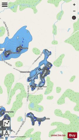 Ormes Lake depth contour Map - i-Boating App - Streets