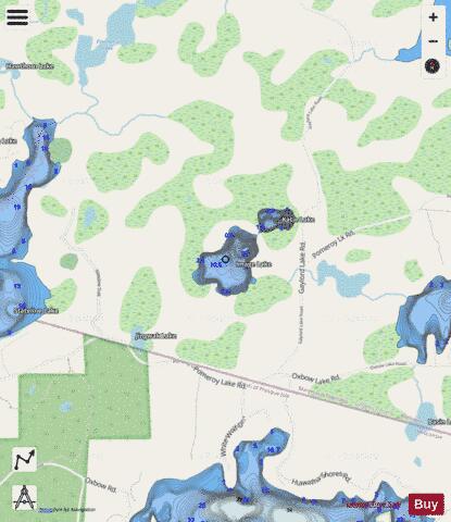 Image Lake depth contour Map - i-Boating App - Streets