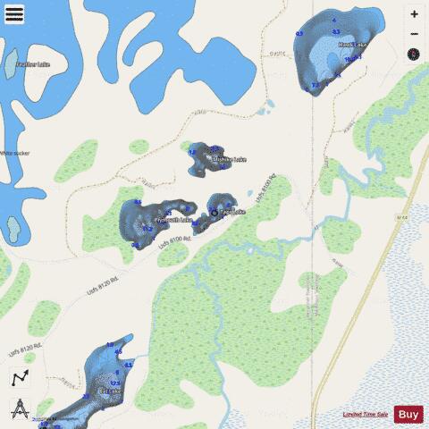 Taps Lake depth contour Map - i-Boating App - Streets
