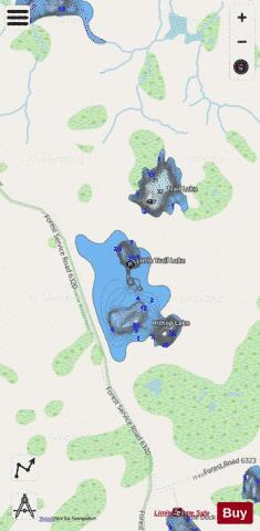 Little Trail Lake depth contour Map - i-Boating App - Streets