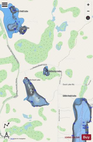 Chickadee Lake depth contour Map - i-Boating App - Streets