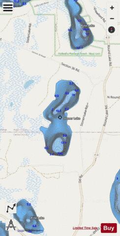 Stoner Lake depth contour Map - i-Boating App - Streets