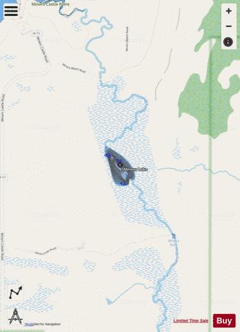 Miners Lake depth contour Map - i-Boating App - Streets
