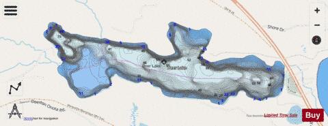 Deer Lake depth contour Map - i-Boating App - Streets