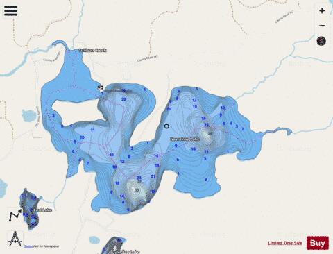 Nawakwa Lake depth contour Map - i-Boating App - Streets