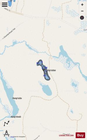 Porky Lake (North) depth contour Map - i-Boating App - Streets