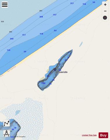Trappers Lake depth contour Map - i-Boating App - Streets