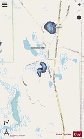 Pan Lake depth contour Map - i-Boating App - Streets
