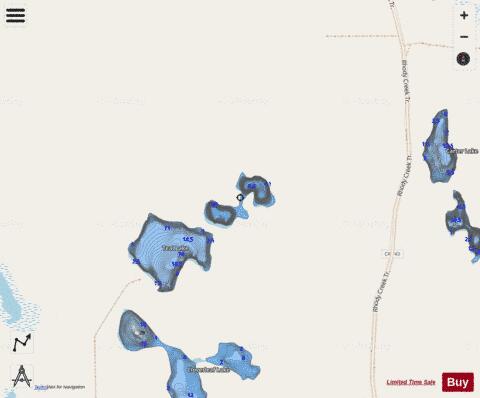 Teal Lake (northeast) depth contour Map - i-Boating App - Streets