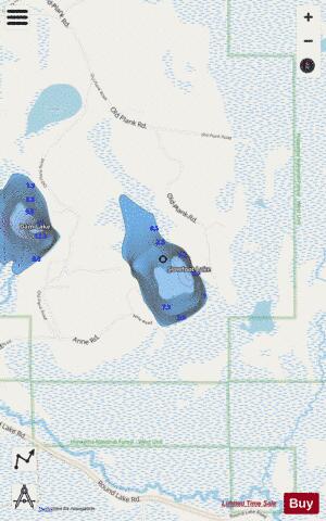 Slowfoot Lake depth contour Map - i-Boating App - Streets