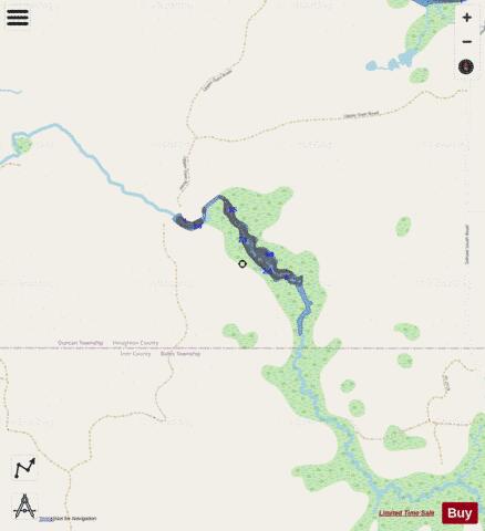 Upper Dam Lake depth contour Map - i-Boating App - Streets