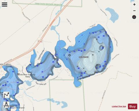 Gerald, Lake depth contour Map - i-Boating App - Streets