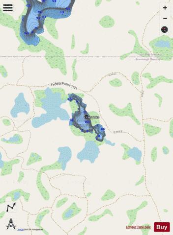 Violet Lake depth contour Map - i-Boating App - Streets