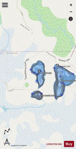 Nesbit Lake depth contour Map - i-Boating App - Streets