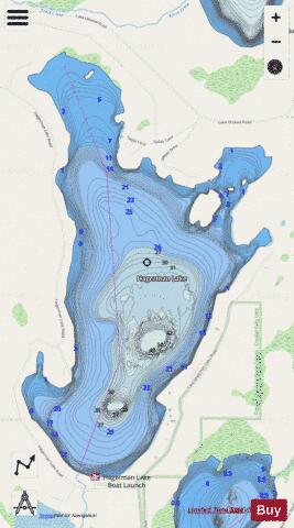 Hagerman Lake depth contour Map - i-Boating App - Streets