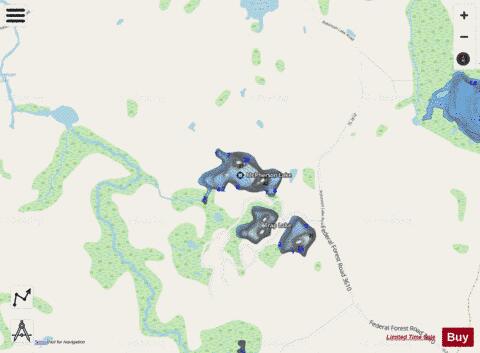 McPherson Lake depth contour Map - i-Boating App - Streets