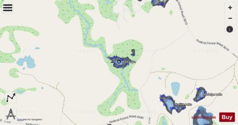 Paw Lake depth contour Map - i-Boating App - Streets