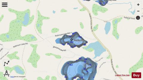 Harding Lake depth contour Map - i-Boating App - Streets