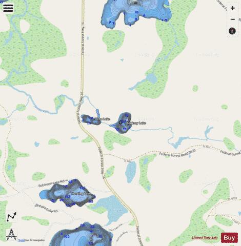 Rookery Lake depth contour Map - i-Boating App - Streets
