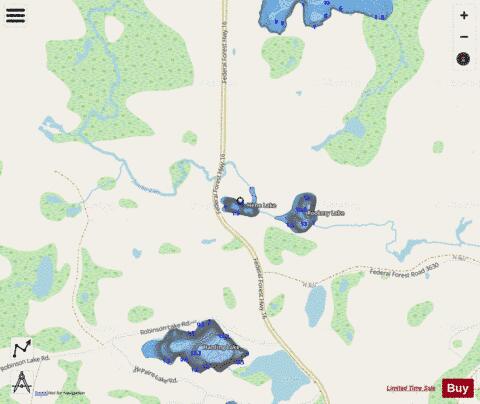 Hehe Lake depth contour Map - i-Boating App - Streets
