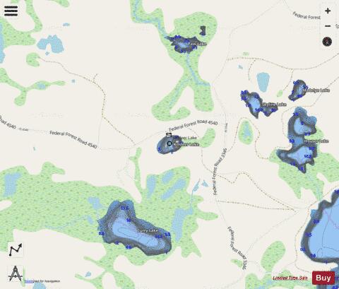Killdeer Lake depth contour Map - i-Boating App - Streets