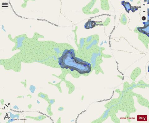 Curry Lake depth contour Map - i-Boating App - Streets