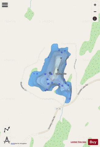 Homan Lake depth contour Map - i-Boating App - Streets