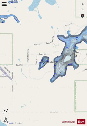 Little Lake Ellen depth contour Map - i-Boating App - Streets