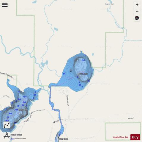 Liver Lake depth contour Map - i-Boating App - Streets