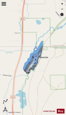 Railroad Lake depth contour Map - i-Boating App - Streets