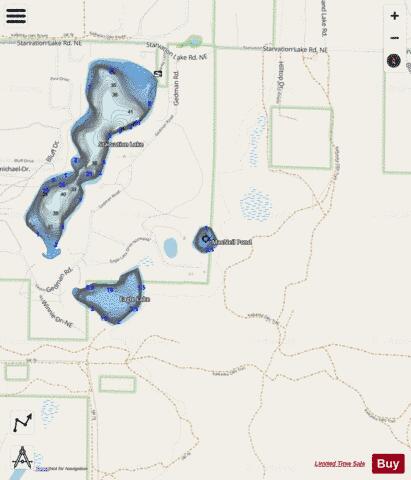 MacNeil Pond depth contour Map - i-Boating App - Streets