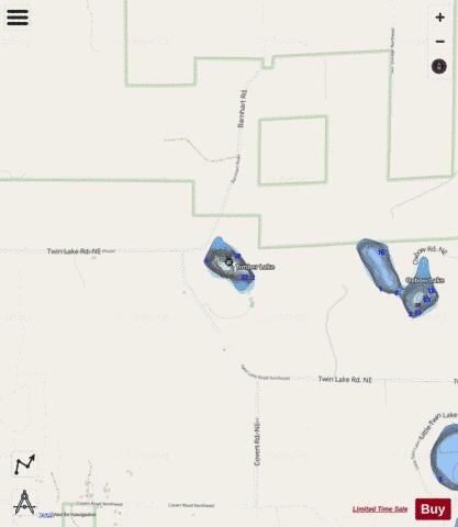 Timber Lake depth contour Map - i-Boating App - Streets