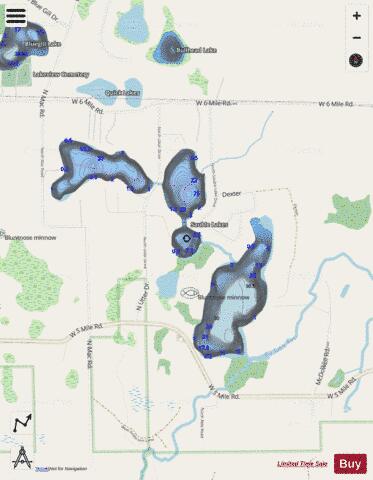 Sauble Lake #2 depth contour Map - i-Boating App - Streets