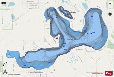 Big Star Lake depth contour Map - i-Boating App - Streets
